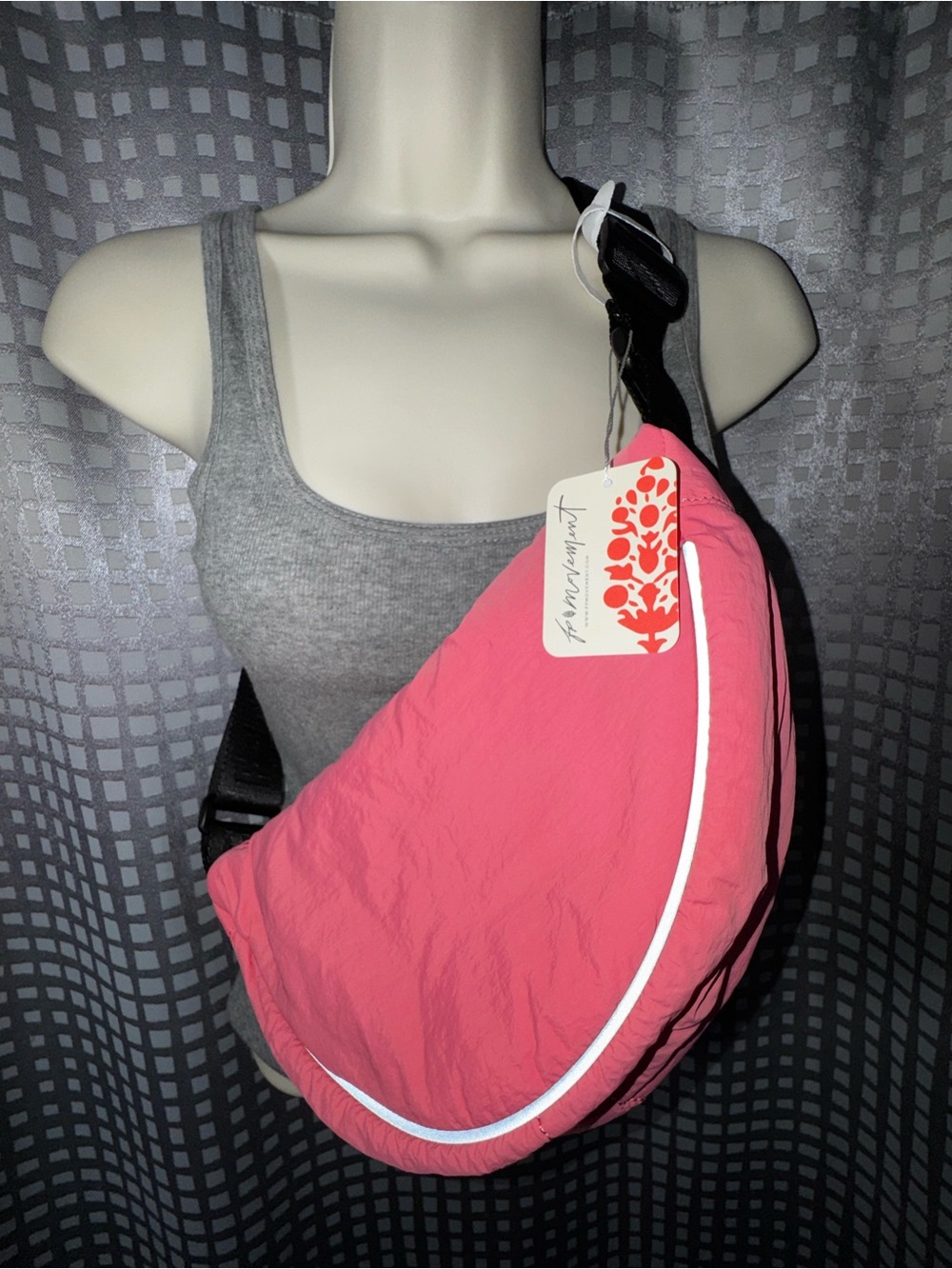 Free People Movement Bulls Eye Sling Bag Coral Crossbody Sold Out NWT